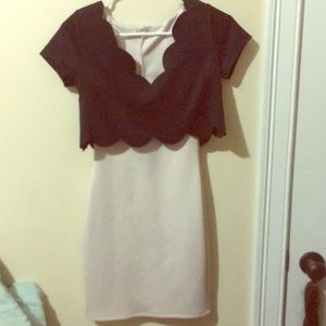 Cute black and blush light weight spring dress